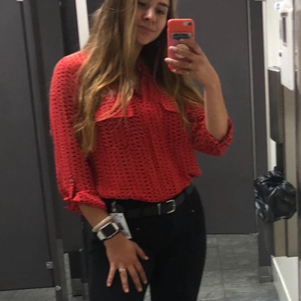 APT 9 Red Blouse
